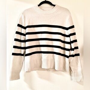 a new day Women's Sweater with Black Stripes